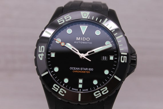 Mido Ocean Star 600 Chronometer Mens 43mm Black A… - image 5