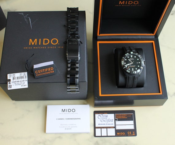 Mido Ocean Star 600 Chronometer Mens 43mm Black A… - image 2