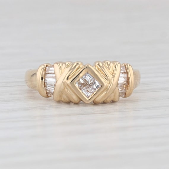 0.50ctw Diamond Ring 18k Yellow Gold Size 6.25 - image 2
