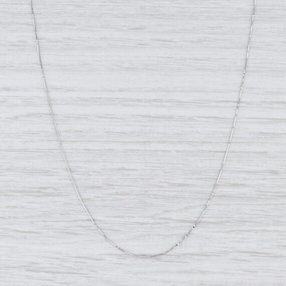Box Chain Necklace, White Gold Chain, 20" Chain Ne
