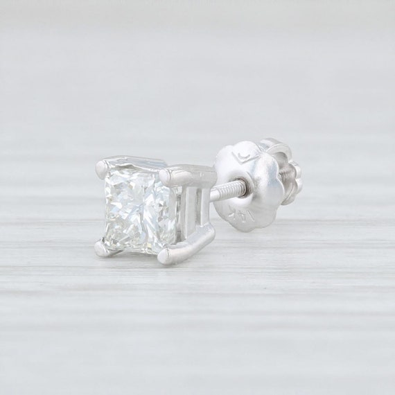 Single Diamond Earring, Single Stud Earring, White