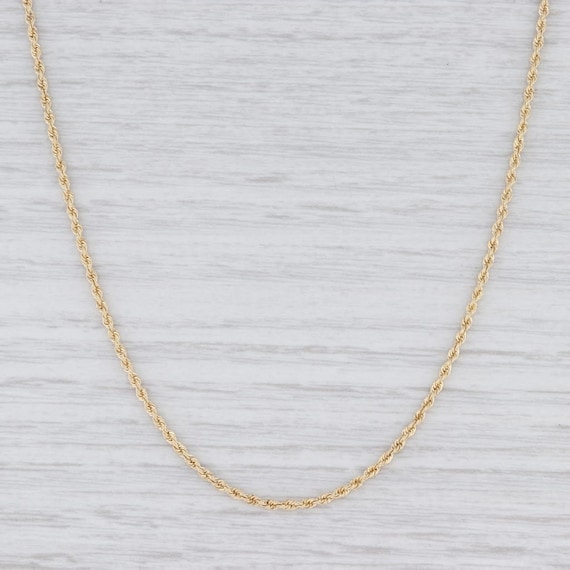 Rope Chain Necklace, Yellow Gold Chain, 16.25" Cha