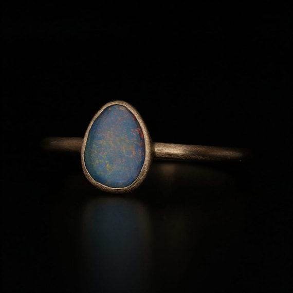 Opal Ring, 18k Gold Ring, Yellow Gold Ring, 18k So