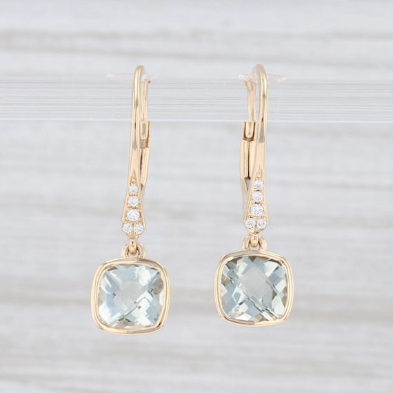 Prasiolite Earrings, Green Amethyst Earrings, Dang