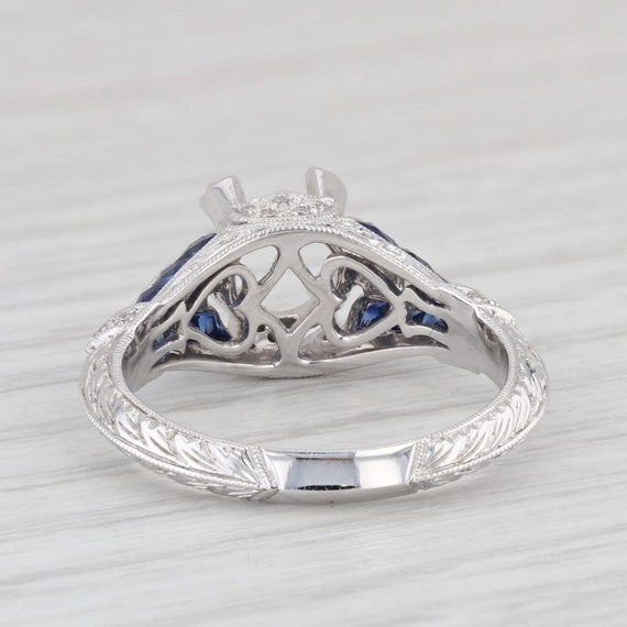New Sapphire Diamond Semi Mount Engagement Ring 1… - image 4