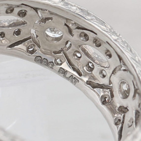 0.49ctw Diamond Ring Platinum Band Wedding Annive… - image 6