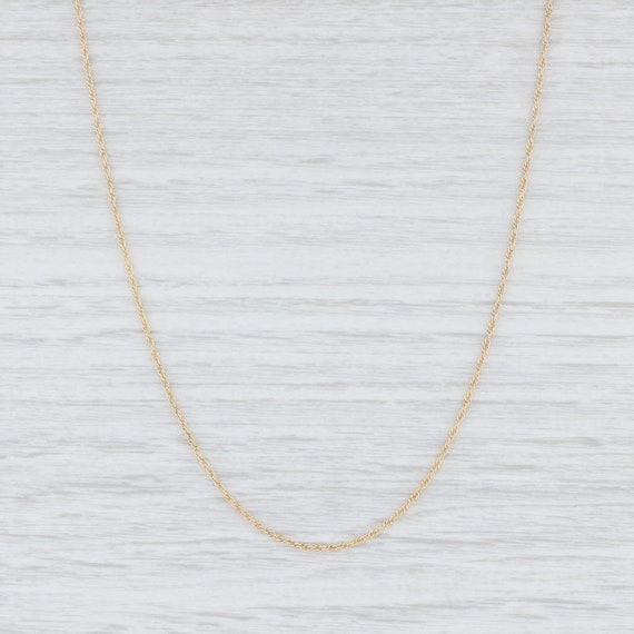 Rope Chain Necklace, 14k Yellow Gold Chain, 18" Ch