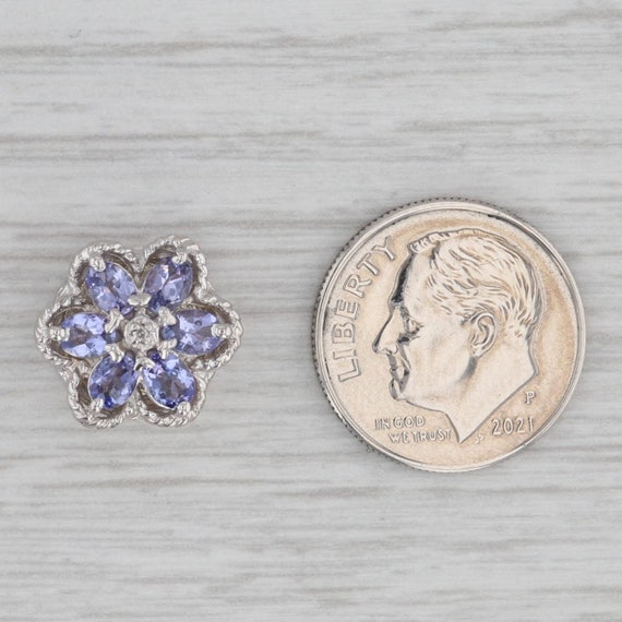 Richard Klein 0.90ctw Tanzanite Diamond Flower Sl… - image 4