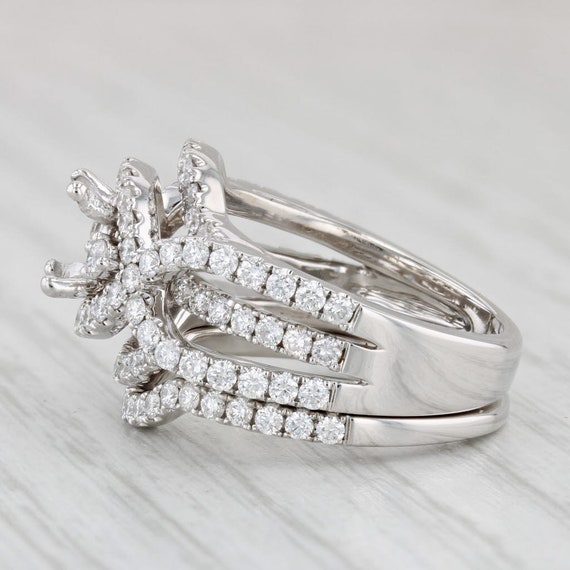 1.70ctw Semi Mount Engagement Ring Wedding Band B… - image 4