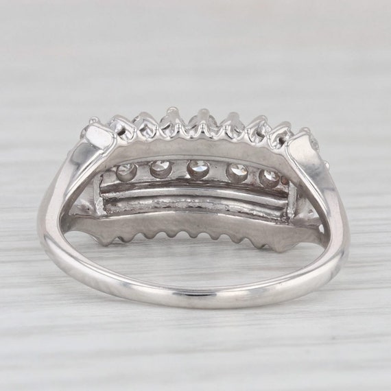 Vintage 0.80ctw Tiered Diamond Ring 14k White Gol… - image 4