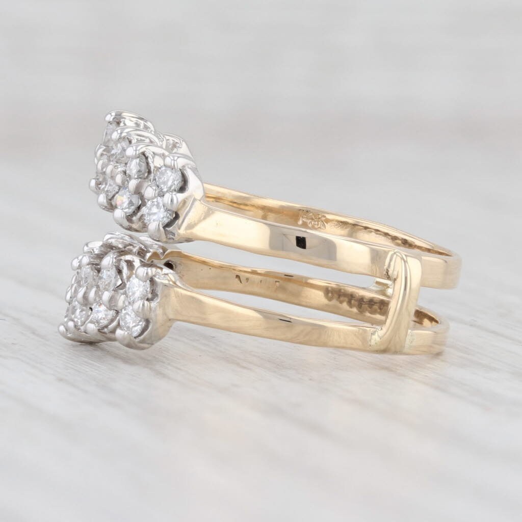 0.54ctw Diamond Ring Jacket 14k Yellow Gold Size 7 Wedding Etsy