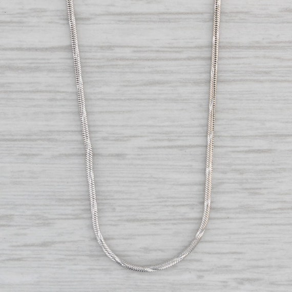 18.25" Twist Snake Chain Necklace 14k White Gold … - image 2