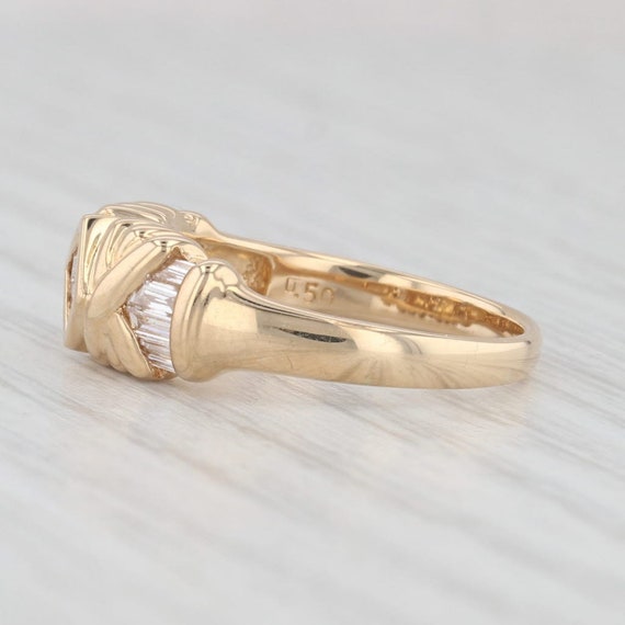 0.50ctw Diamond Ring 18k Yellow Gold Size 6.25 - image 3