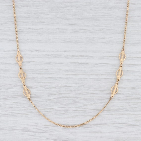 Long Layer Necklace, Yellow Gold Chain, Curb Chain