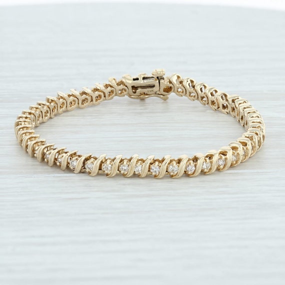 Diamond Tennis Bracelet, Gold Diamond Bracelet, Go