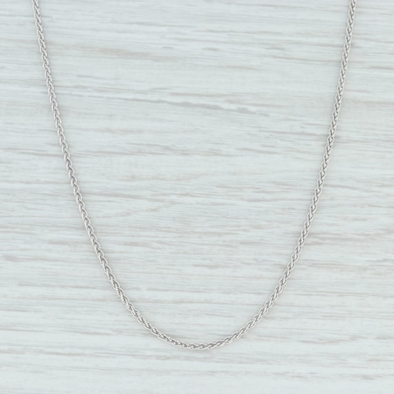 Wheat Chain Necklace, White Gold Necklace, 18" Cha