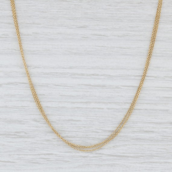 3-Strand Necklace, Cable Chain Necklace, Yellow Go