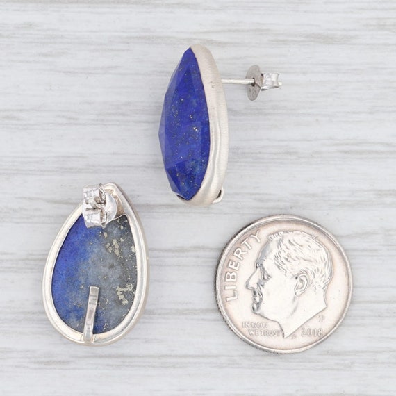 Lapis Lazuli Earrings, Stone Earrings, Teardrop E… - image 4