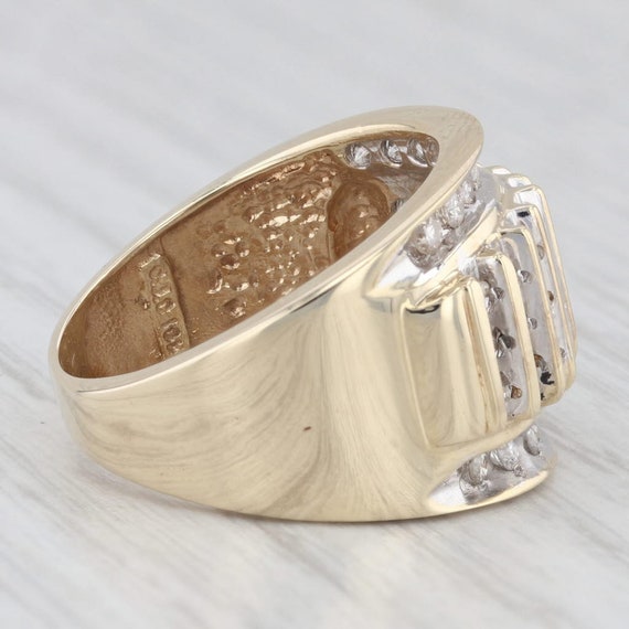 0.55ctw Diamond Ring 10k Yellow Gold Size 7.25 Co… - image 5