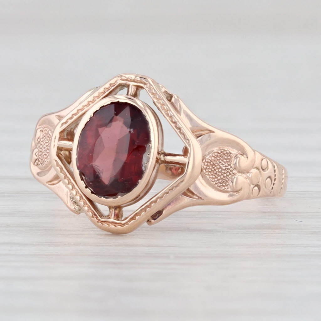 Garnet and shop rose gold