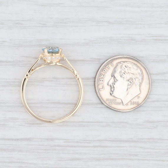 New Beverley K Aquamarine Diamond Ring 14k Gold S… - image 6