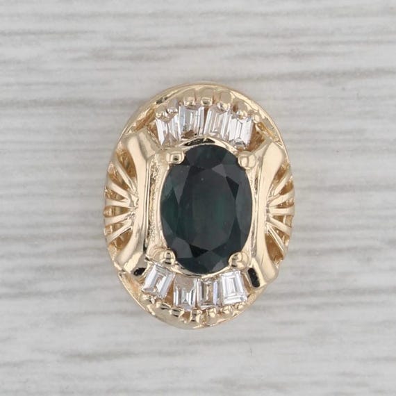 Richard Klein 1.35ctw Blue Sapphire Diamond Slide Bracelet Charm 14k Yellow Gold Etsy UK