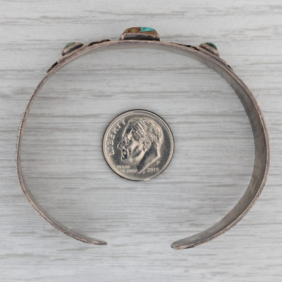Vintage Native American Turquoise Bangle Bracelet… - image 5