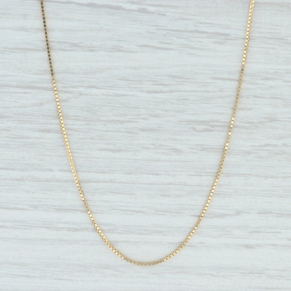 Box Chain Necklace, 18" Chain Necklace, Yellow Gol