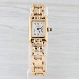 Cartier Tank Louis 18k White Gold Burgundy Strap Ladies Watch