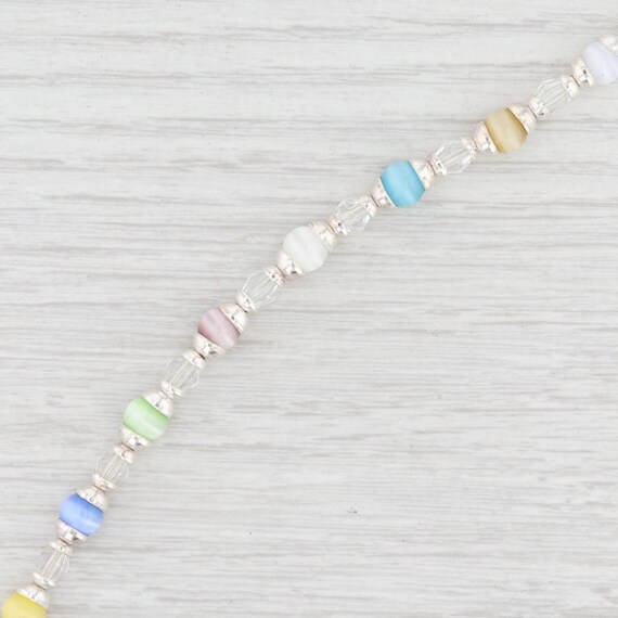 New Multi-Color Glass Bead Bracelet Engravable Ch… - image 2