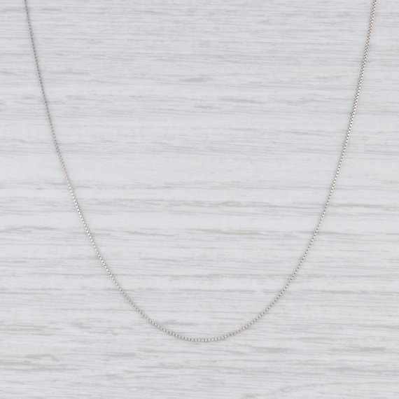 Box Chain Necklace, White Gold Chain, 16" Chain Ne