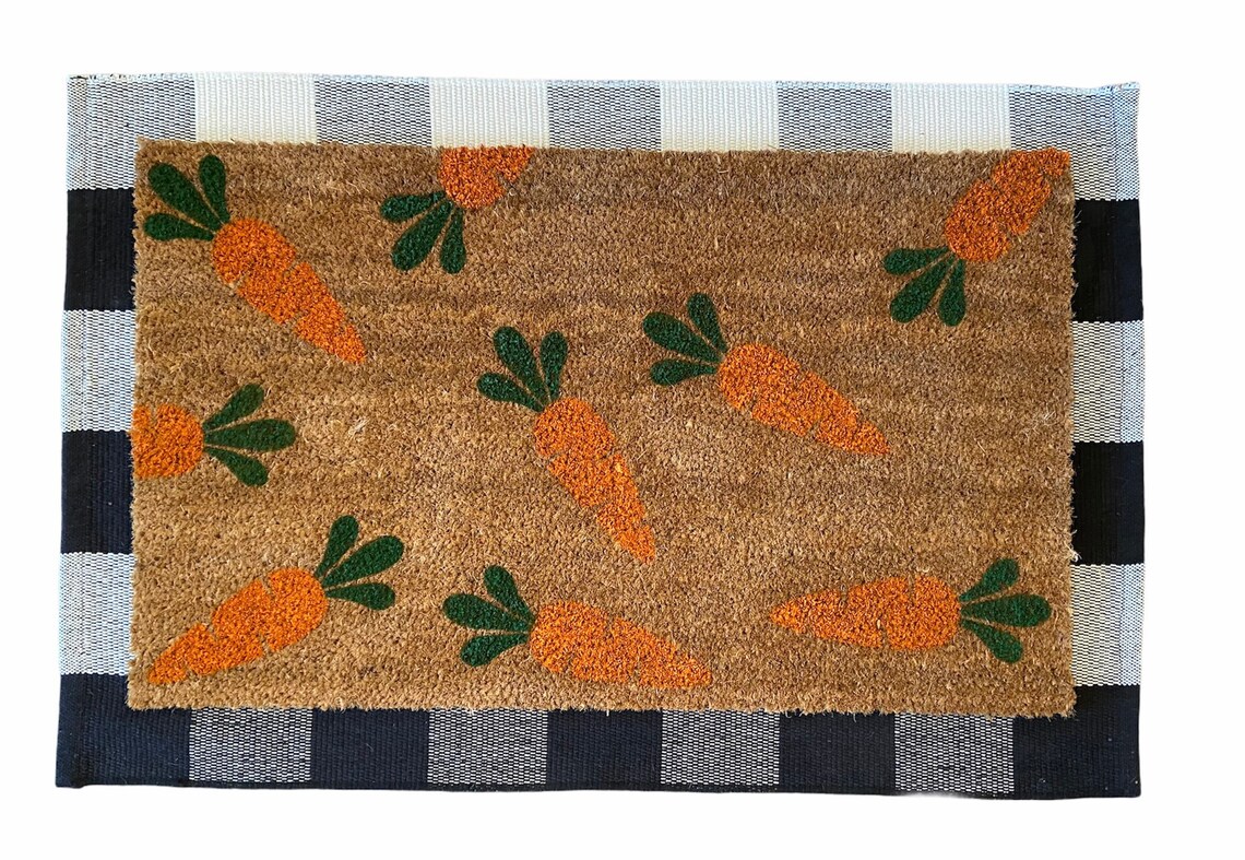Carrots Coir Easter Doormat Etsy