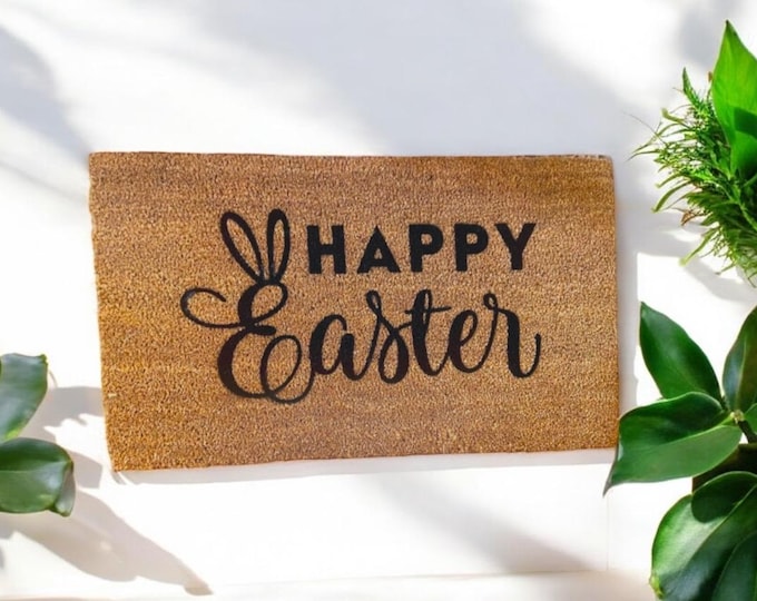 Happy Easter 18”x30” coir doormat