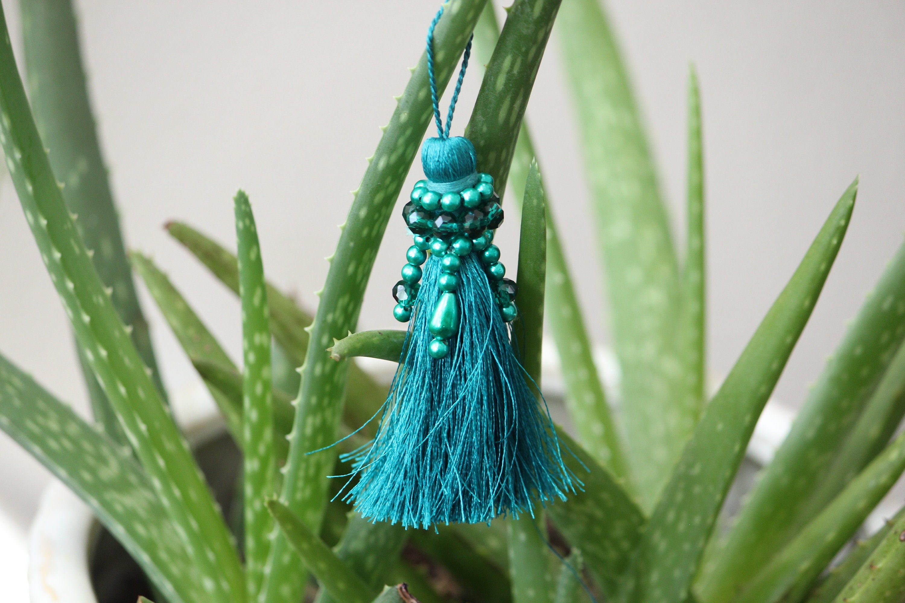 Tassel Trim Thread Tasselstassel Charm Teal Tasselboho Etsy UK