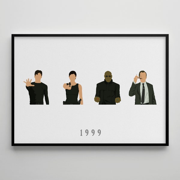 The Matrix: Movie Poster / Alternative Film Art / Character Drawing / Wall Decor / Minimalist Nostalgia / Retro Gift / Cinema / 80s  90s
