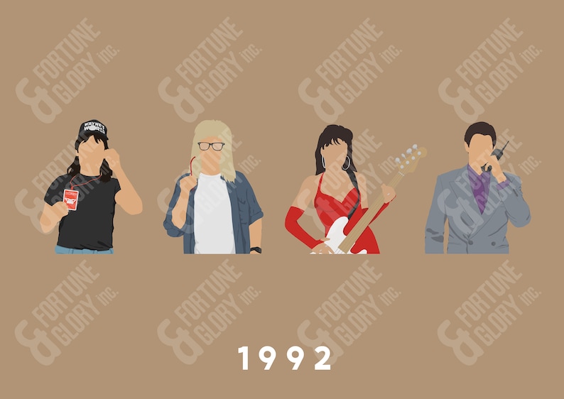 Wayne Roodie Waynes World: Movie Poster / Alternative Film Art / Character Drawing ...