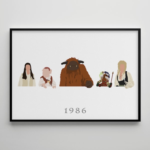 Labyrinth: Movie Poster / Alternative Film Art / Character Drawing / Wall Decor / Minimalist Nostalgia / Retro Gift / Cinema / 80s  90s