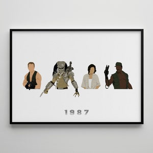 Predator: Movie Poster / Alternative Film Art / Character Drawing / Wall Decor / Minimalist Nostalgia / Retro Gift / Cinema / 80s  90s