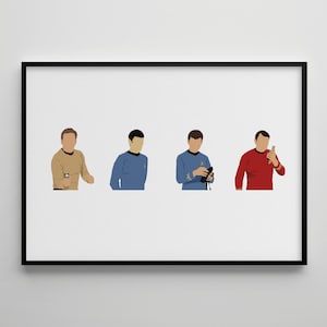 Star Trek: TV Poster / TV Series Print / Character Art / Film Poster / Film Print / Film Art / Nostalgia / Cinema / 80s  90s