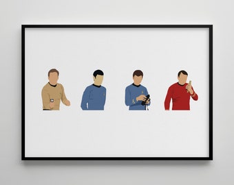 Star Trek TV Series Poster: Minimalist Character Art Print