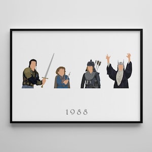 Willow 1988: póster de película / impresión de película / arte cinematográfico / arte de personajes / póster de película / impresión de película / arte cinematográfico / minimalista / arte de pared