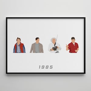 Back To The Future: 80s Movie Poster / Movie Print / Movie Art / Character Art / Film Poster / Film Print / Film Art / Minimalist / Wall Art
