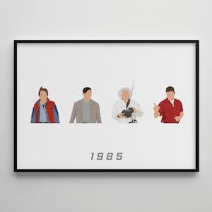 Zurück in die Zukunft: Filmposter / Filmdruck / Filmkunst / Character Art / Filmposter / Filmdruck / Filmkunst / Minimalistisch / Wandkunst