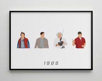 Back To The Future: Movie Poster / Movie Print / Movie Art / Character Art / Film Poster / Film Print / Film Art / Minimalist / Wall Art