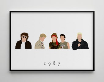 The Lost Boys: Movie Poster / Alternative Film Art / Character Drawing / Wall Decor / Minimalist Nostalgia / Retro Gift / Cinema / 80s  90s