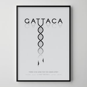 Gattaca: Alternatives Minimalistisches Filmposter / Alternative Filmkunst / Charakterzeichnung / Wanddekoration / Minimalistische Nostalgie / Retro Geschenk