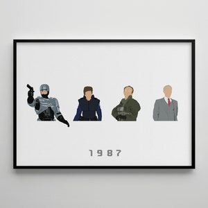 Robocop: Movie Poster / Alternative Film Art / Character Drawing / Wall Decor / Minimalist Nostalgia / Retro Gift / Cinema / 80s  90s