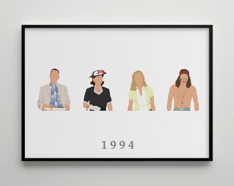 Forrest Gump: Movie Poster / Alternative Film Art / Character Drawing / Wall Decor / Minimalist Nostalgia / Retro Gift / Cinema / 80s  90s