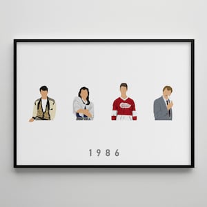 Ferris Buellers Day Off: Movie Poster / Alternative Film Art / Character Drawing / Wall Decor / Minimalist Nostalgia / Retro Gift / Cinema