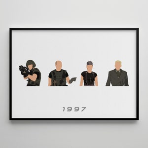 Starship Troopers: Movie Poster / Alternative Film Art / Character Drawing / Wall Decor / Minimalist Nostalgia / Retro Gift / Cinema / 80s